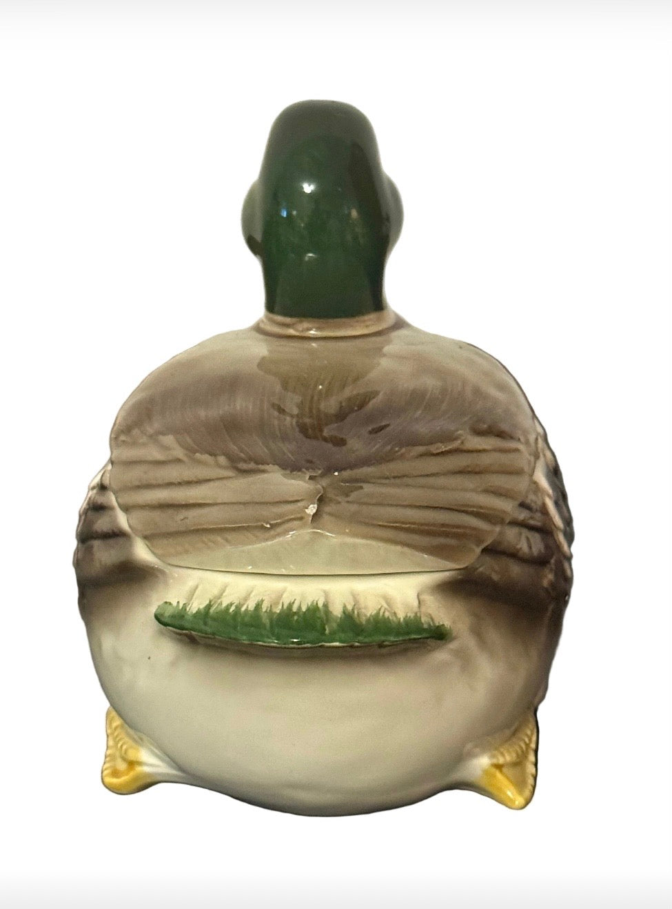 1981 Otagiri Hand-Painted Ceramic Mallard Duck Covered Tureen