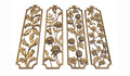 Mid 20th Century Set of Four 20" Hollywood Regency Gilt Botanical Wall Plaques by Sexton