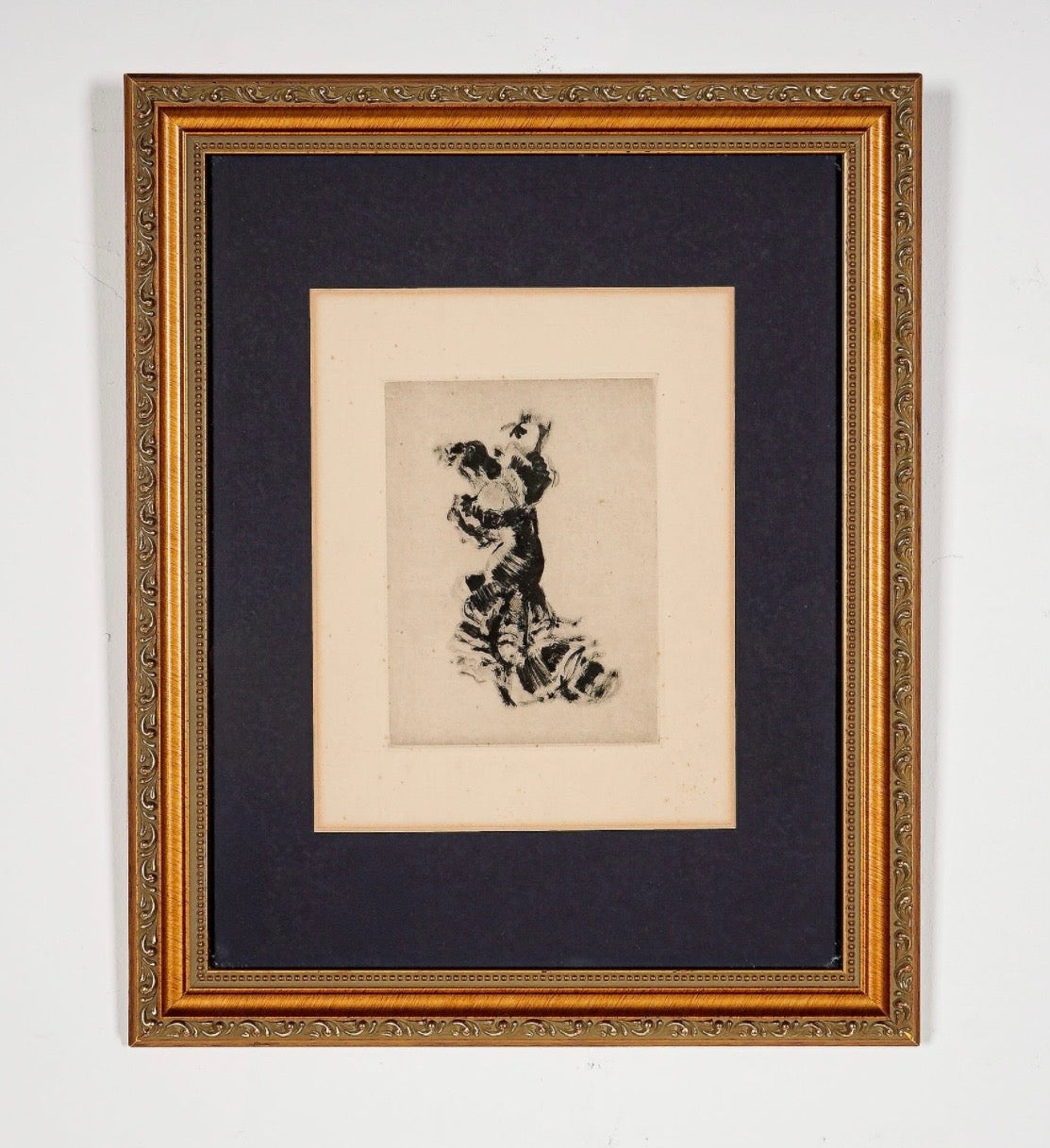 Framed Vintage Intaglio Print of Flamenco Dancer, After Roc Riera Rojas (Spanish, 1913-1992)