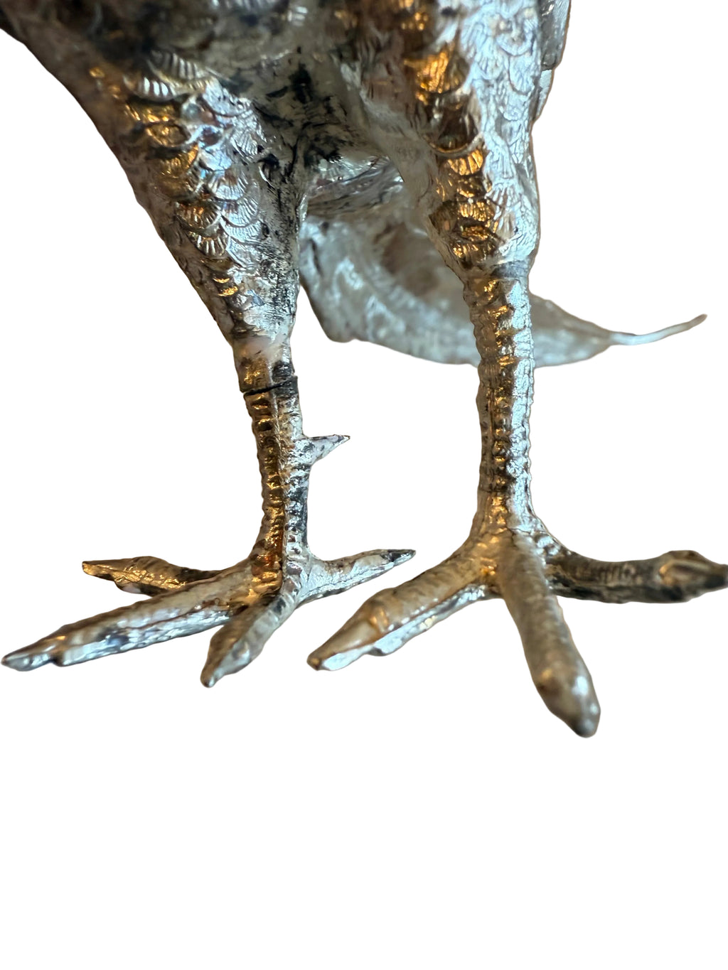 Pair of Silver Plated Pheasants