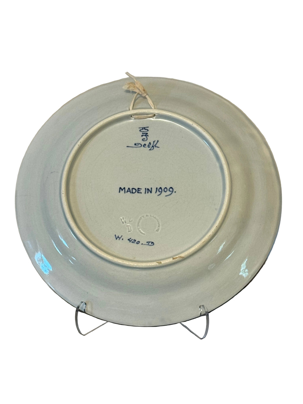 1909 Royal Delft Hand-Painted “Halve Maen” Commemorative Charger – De Porceleyne Fles