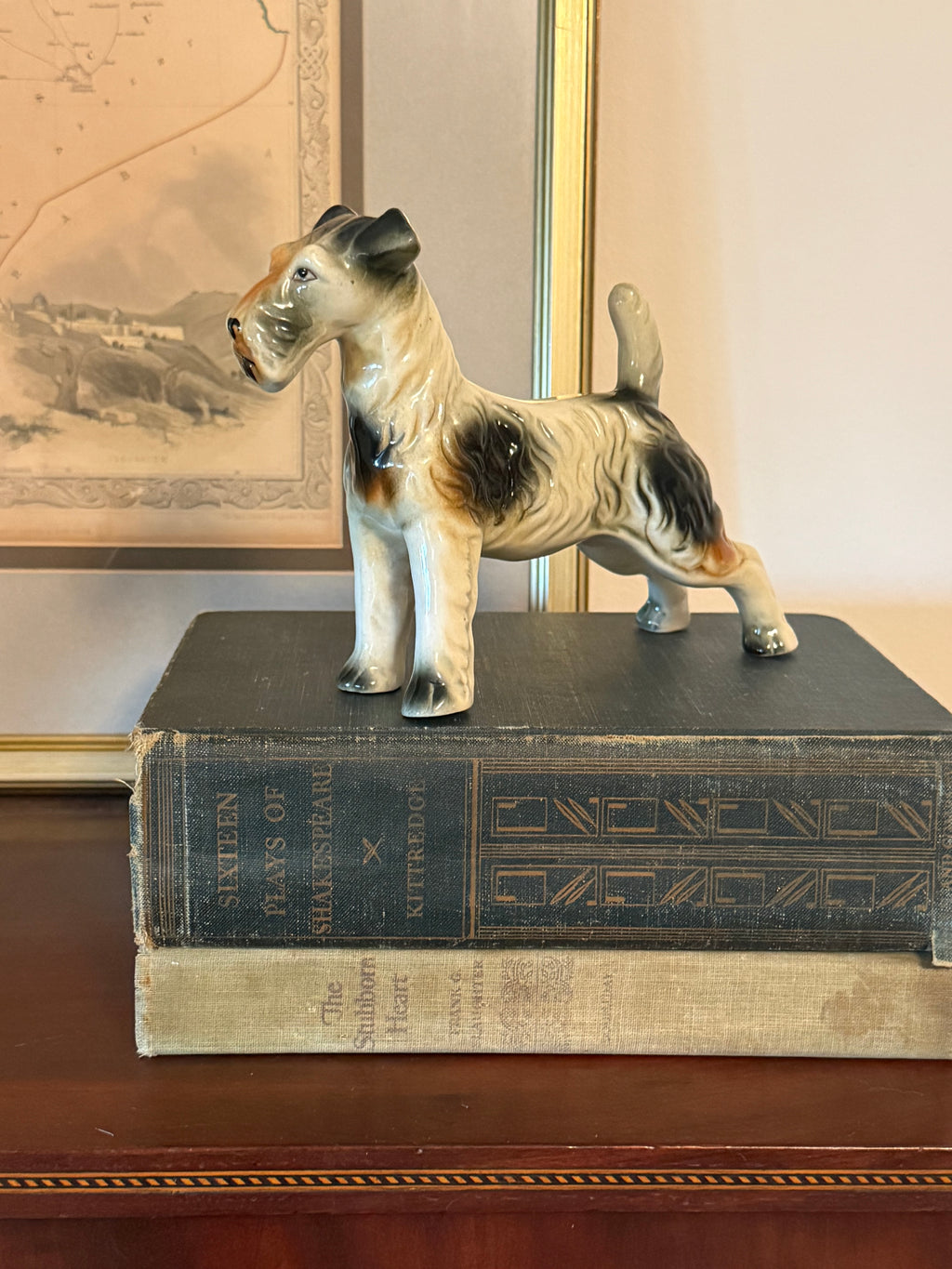 Mid Century Ceramic Airedale Terrier Figurine