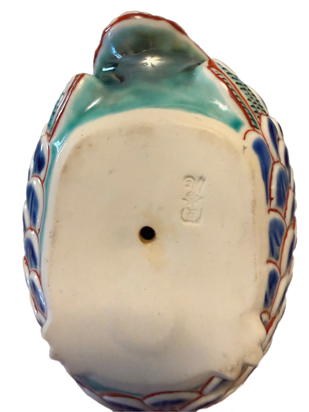 Vintage Japanese Imari Style Porcelain Quail Figurine