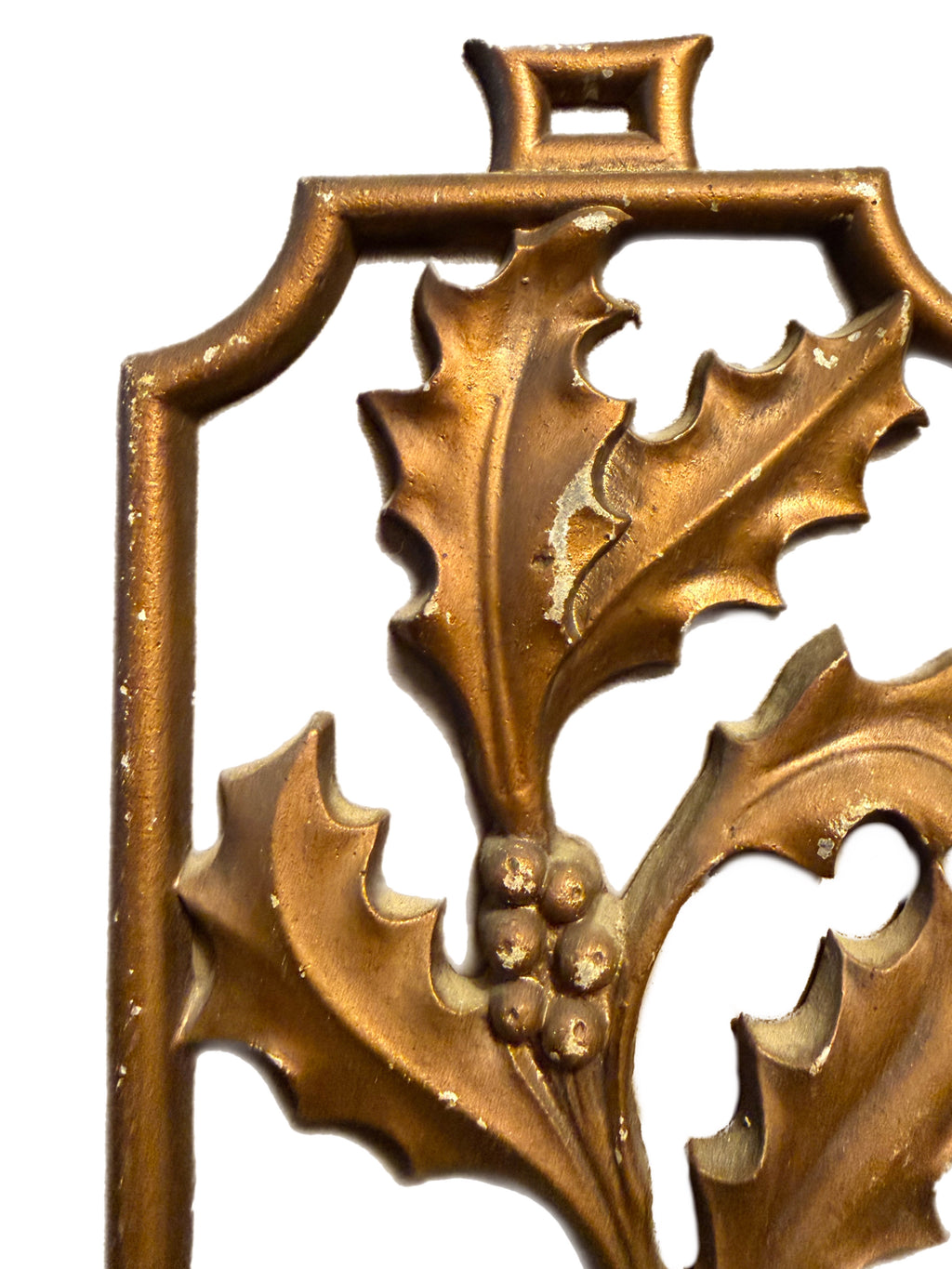 Mid 20th Century Set of Four 20" Hollywood Regency Gilt Botanical Wall Plaques by Sexton