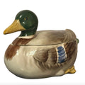 1981 Otagiri Hand-Painted Ceramic Mallard Duck Covered Tureen