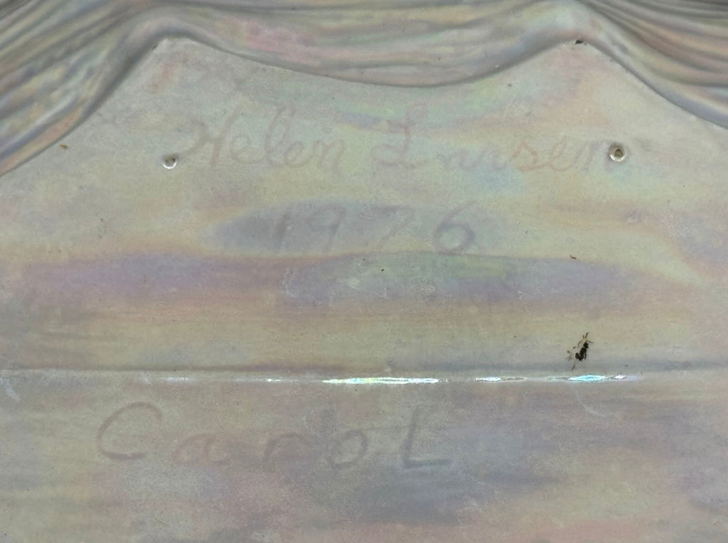 Incredible Signed 1970s Vintage Opalescent Conch Tureen With Ladle