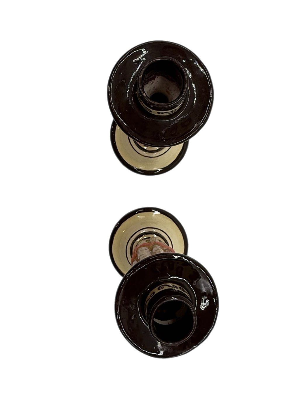 Pair of Limited Edition (1/9) Asparagus Form Studio Ceramic Candlesticks by Prince Alexander, 1981