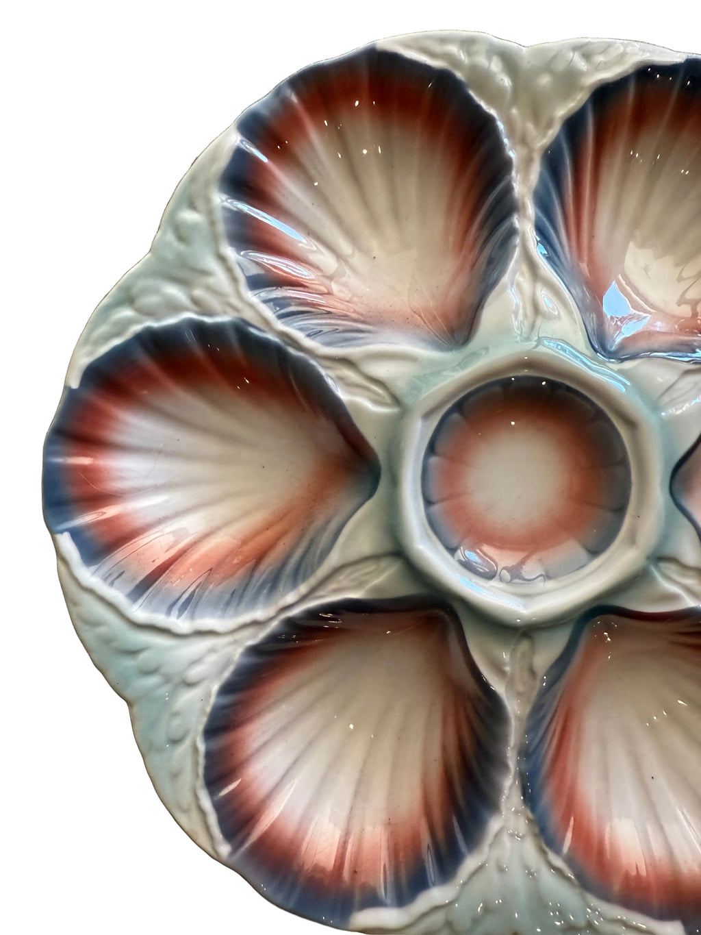 Impeccable 1930/40s Digoin & Sarreguemines Oyster Plate