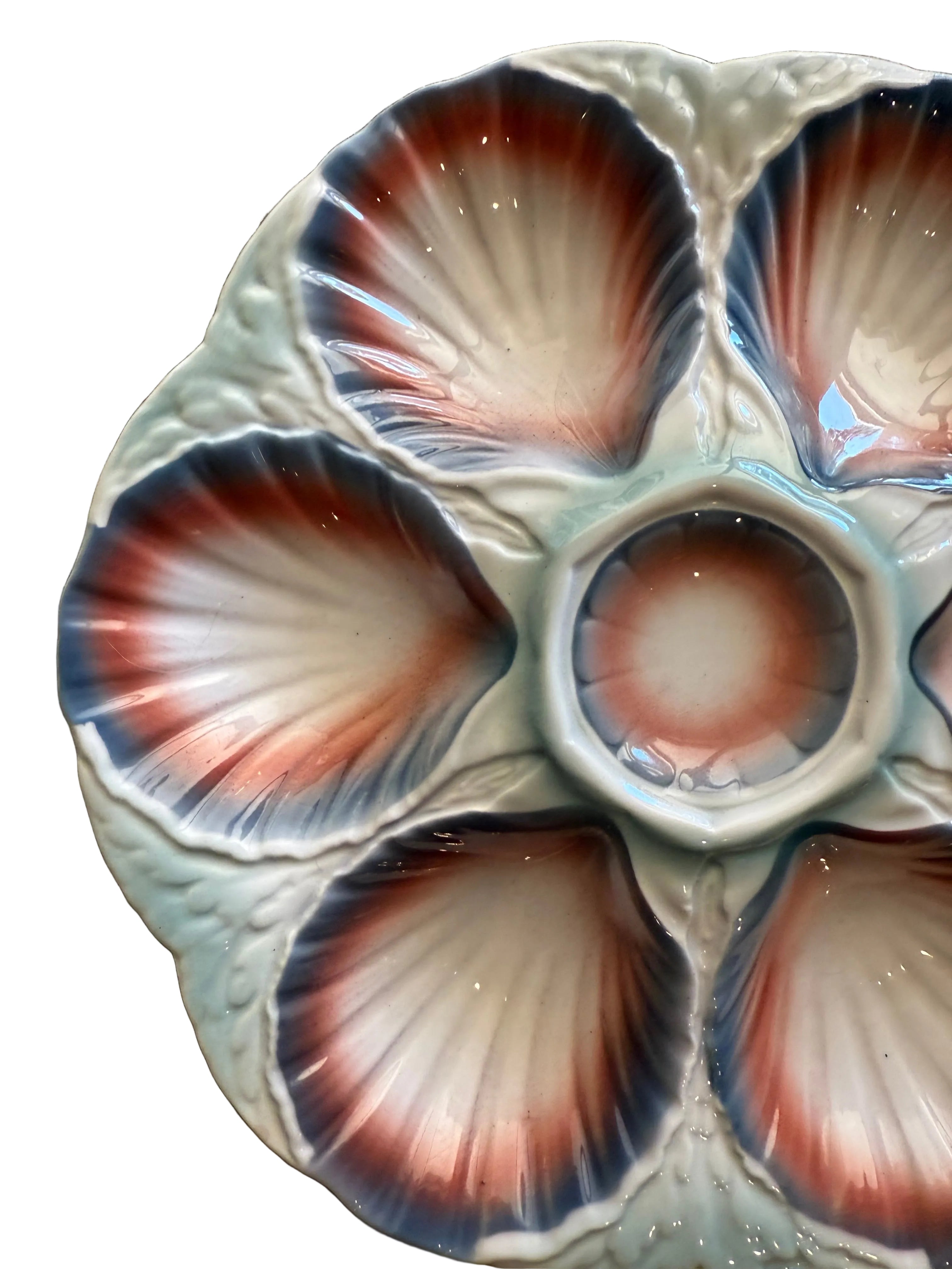 Impeccable 1930/40s Digoin & Sarreguemines Oyster Plate