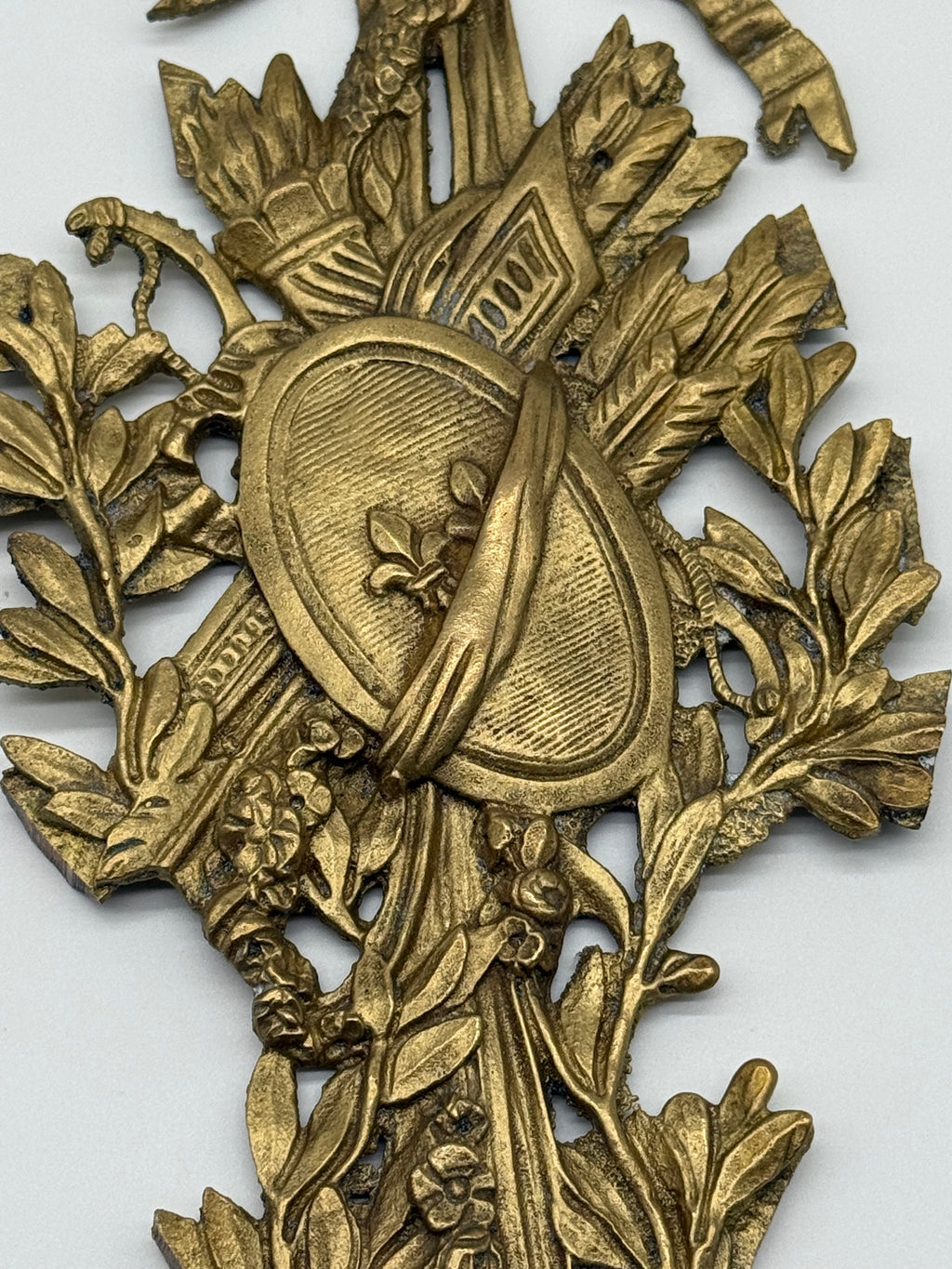 19th C. French Antique Bronze Gilt Decorative Plaque