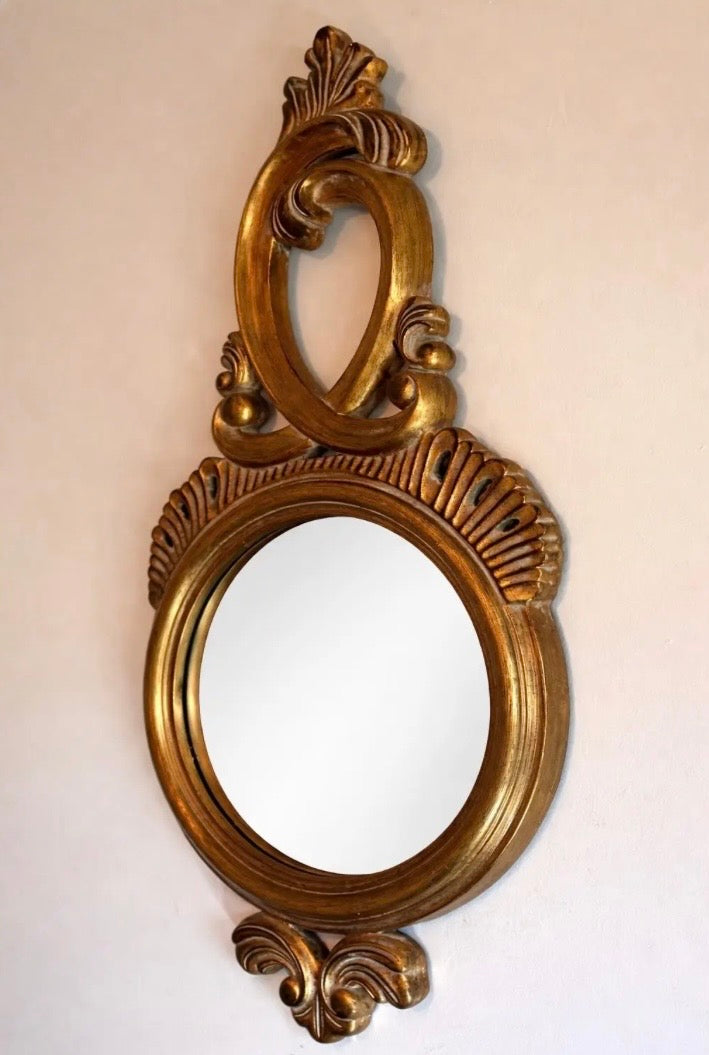 Bassett Mirror Co. Rococo Revival Gilt Wall Mirror 42”