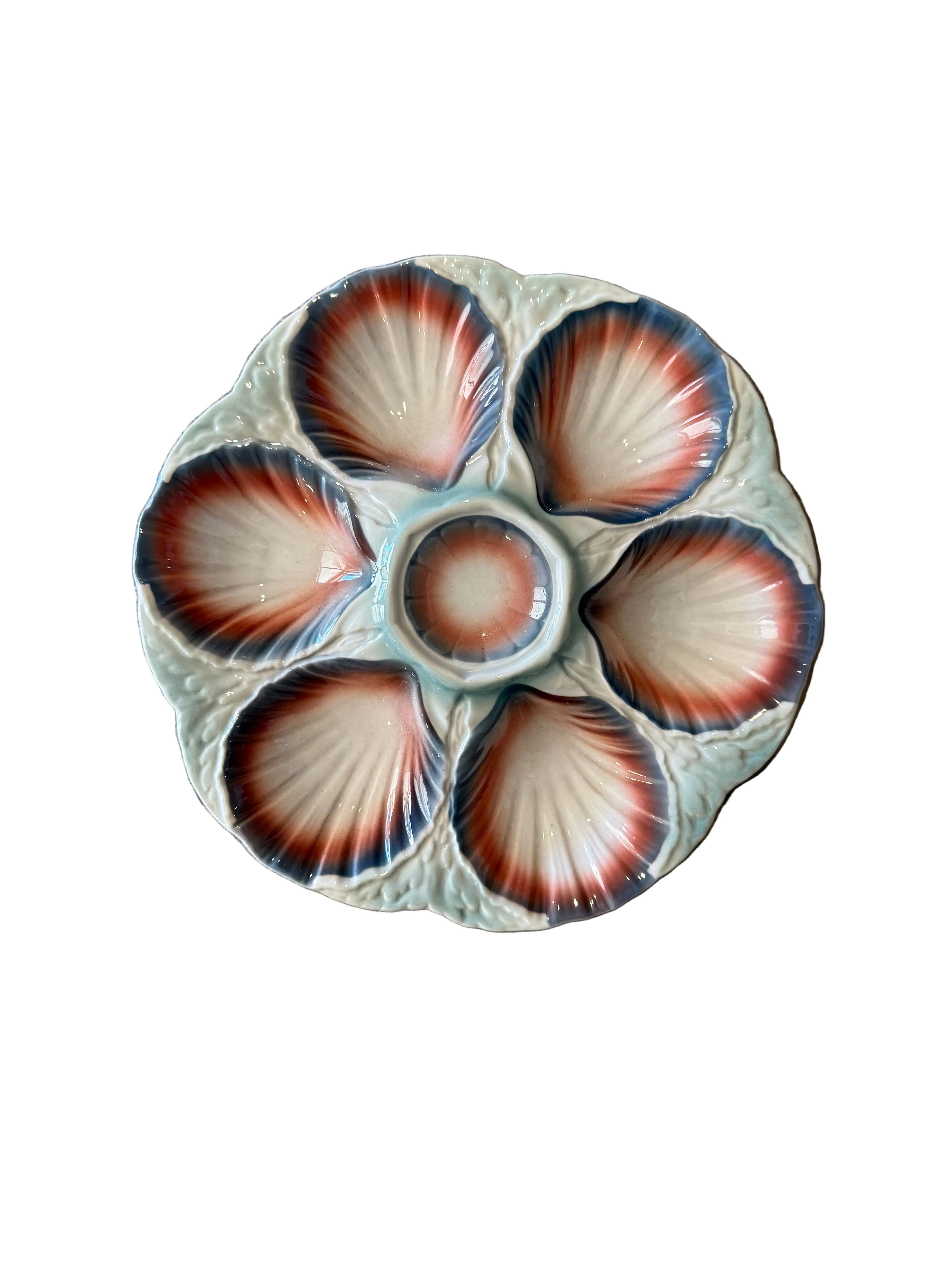 Impeccable 1930/40s Digoin & Sarreguemines Oyster Plate