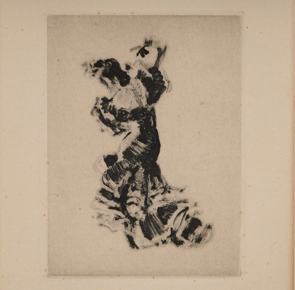 Framed Vintage Intaglio Print of Flamenco Dancer, After Roc Riera Rojas (Spanish, 1913-1992)