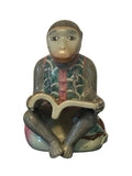 Chinese Porcelain Famille Rose Seated Monkey 7”