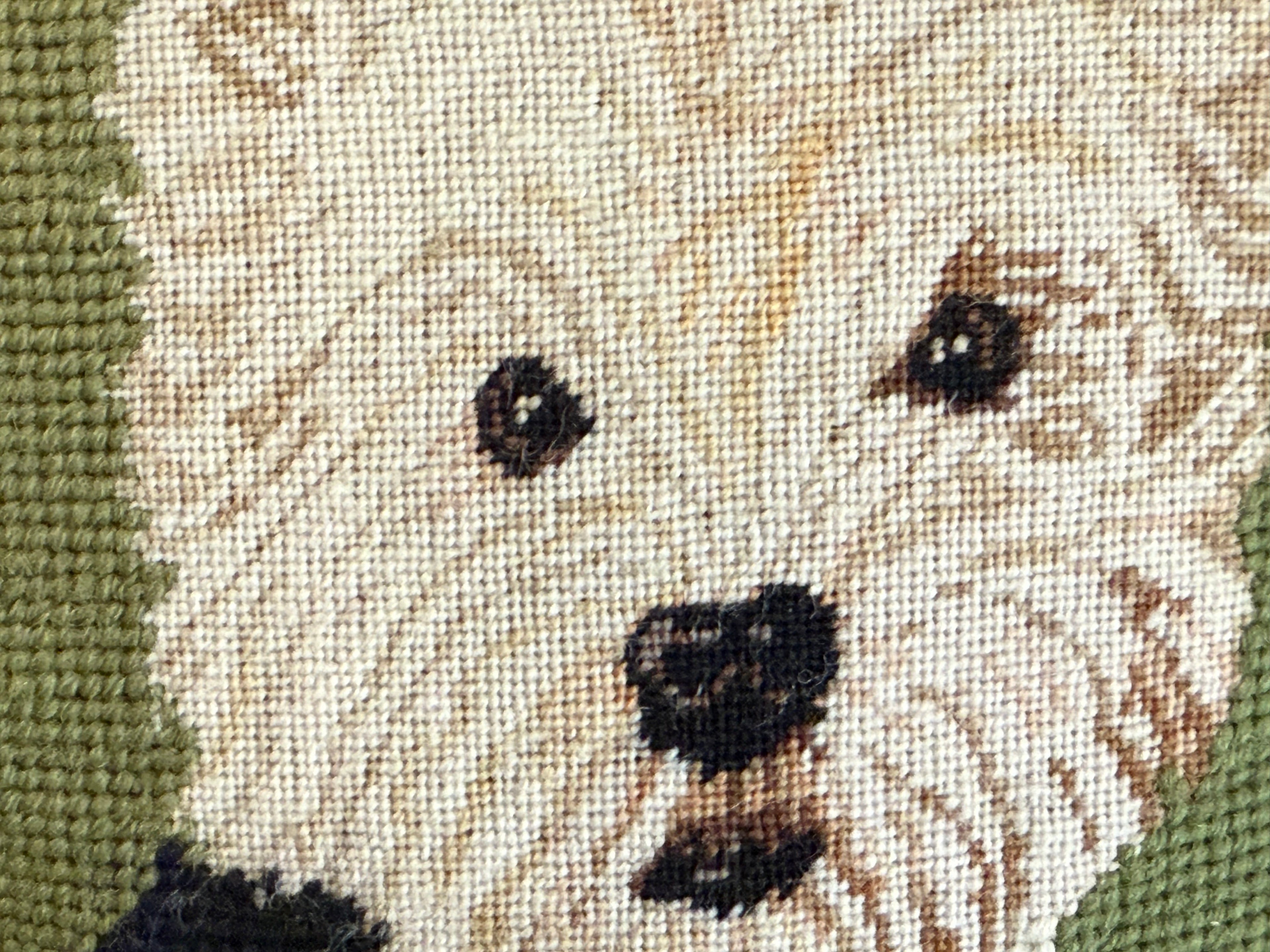 Vintage Needlepoint Uniformed West Highland Terrier Decorative Accent Pillow With Down Insert