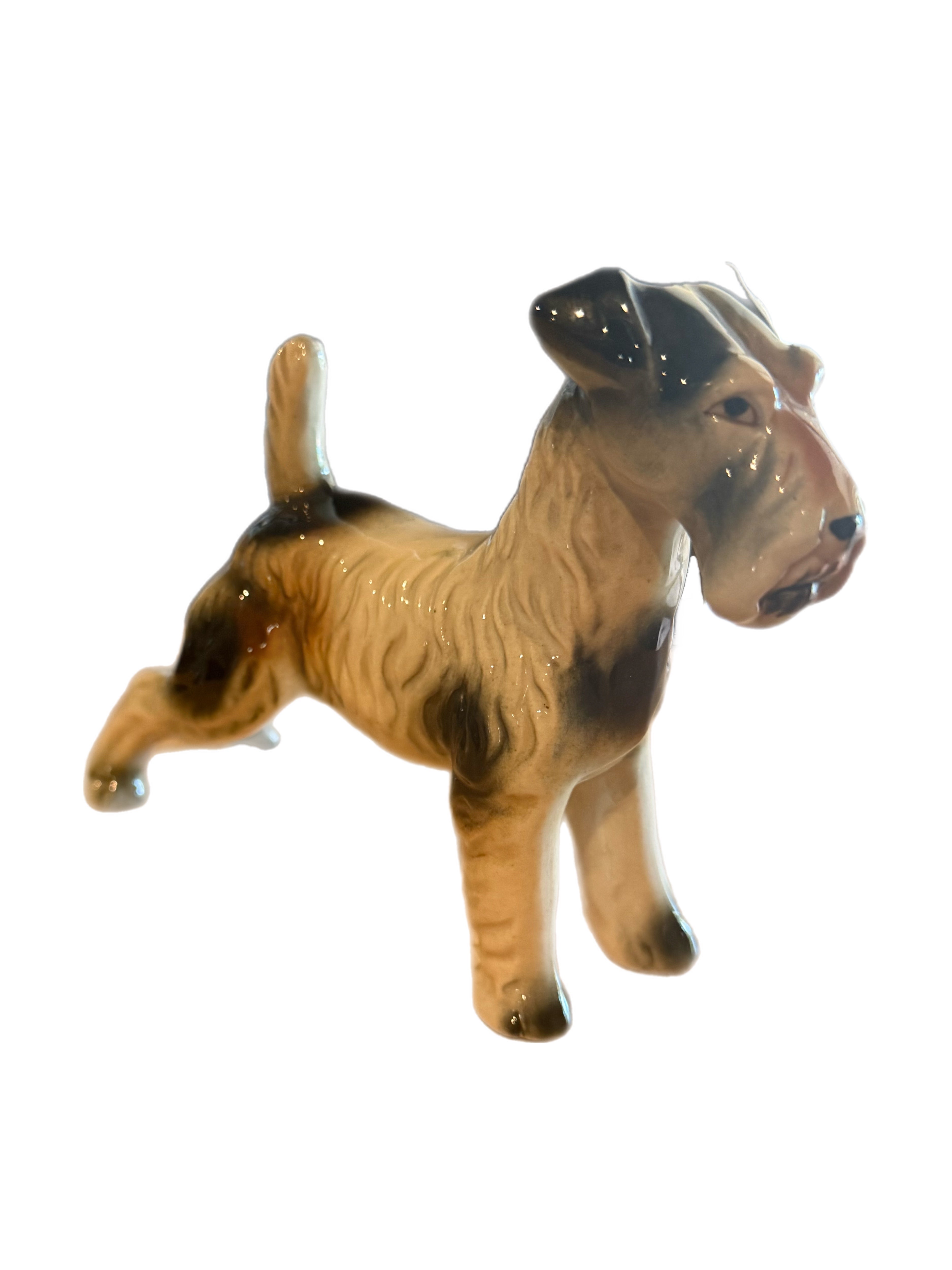 Mid Century Ceramic Airedale Terrier Figurine