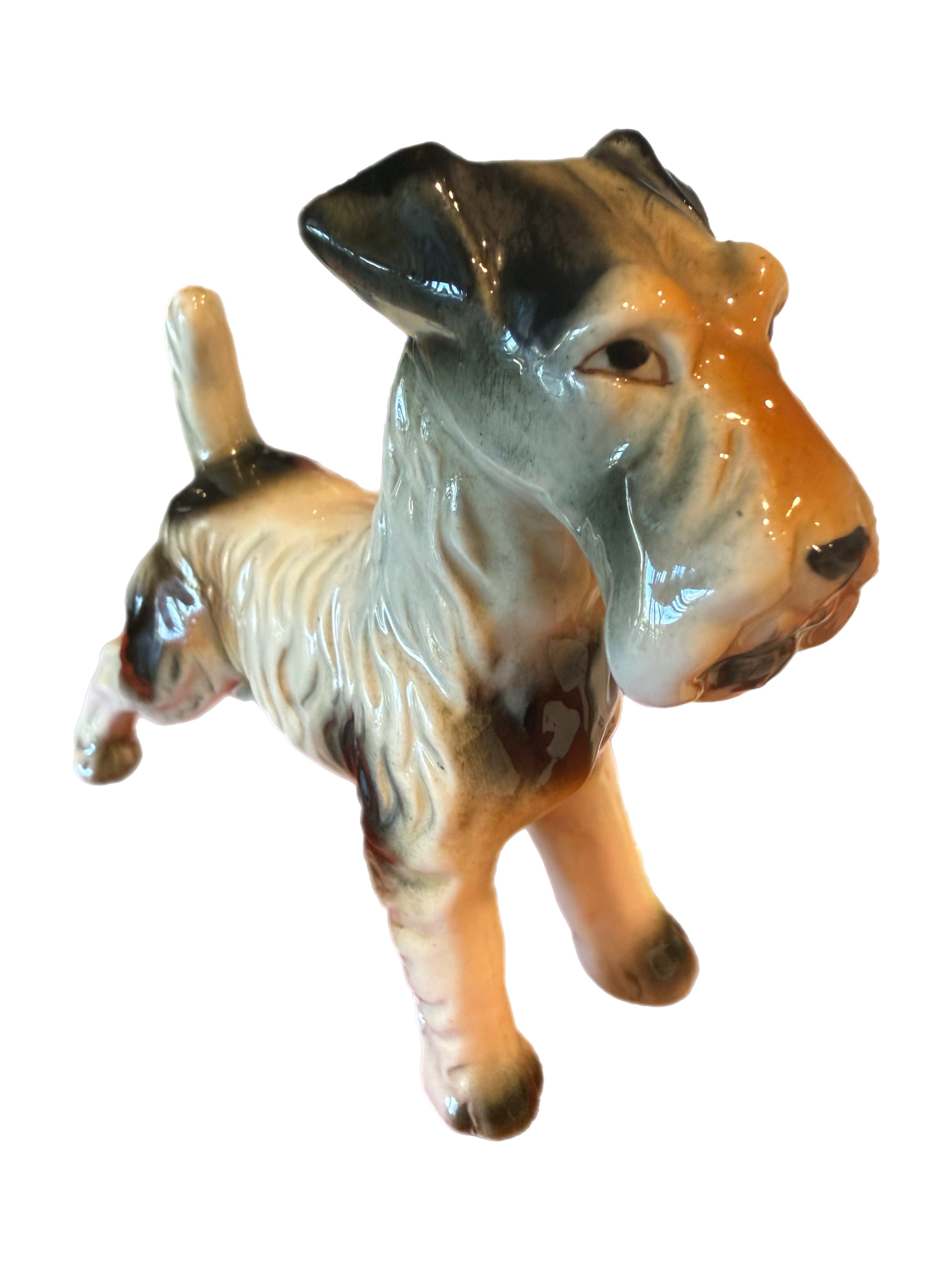 Mid Century Ceramic Airedale Terrier Figurine