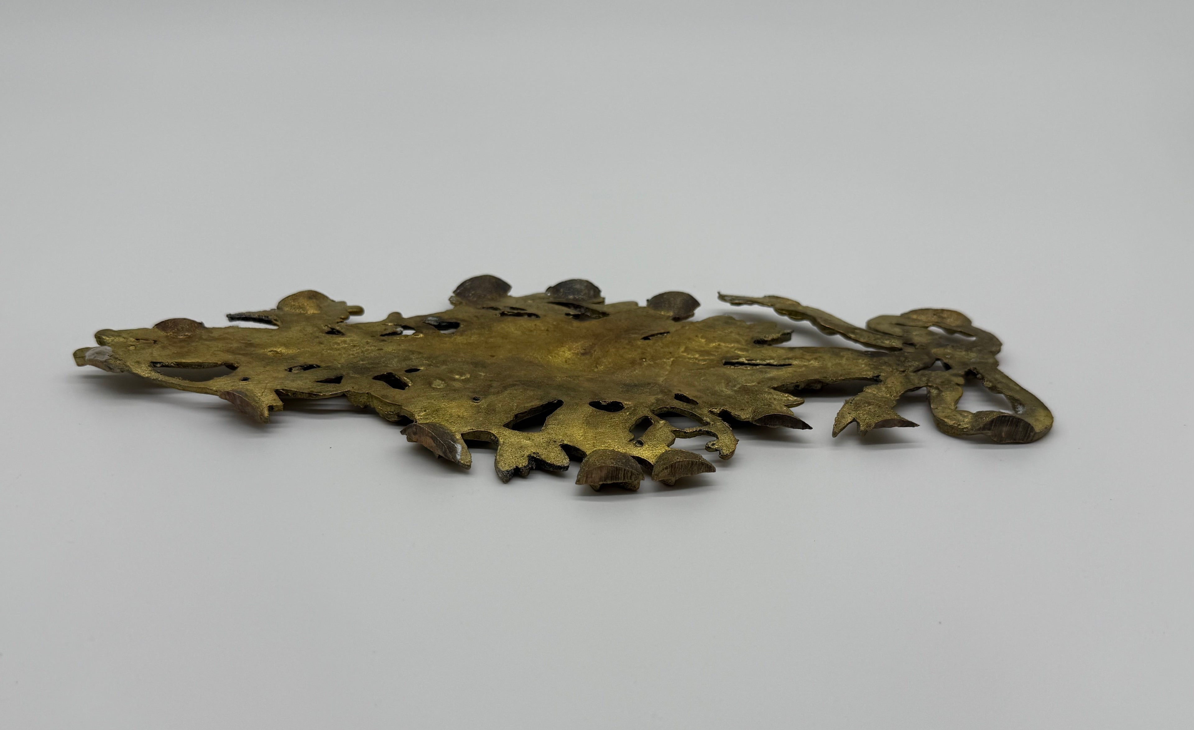 19th C. French Antique Bronze Gilt Decorative Plaque