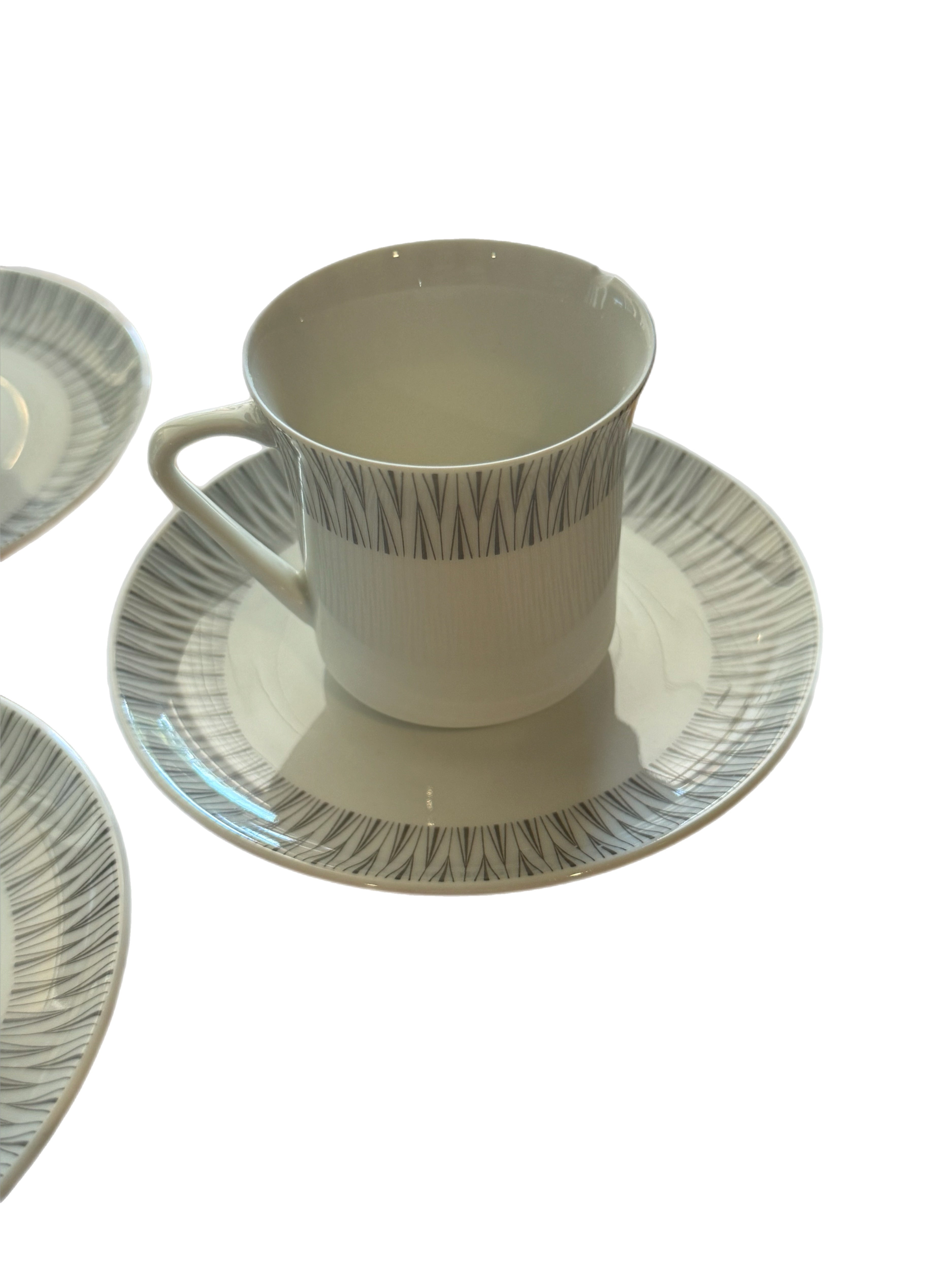 Set of 6 KPM Bavaria Porcelain Demitasse Cups & Saucers