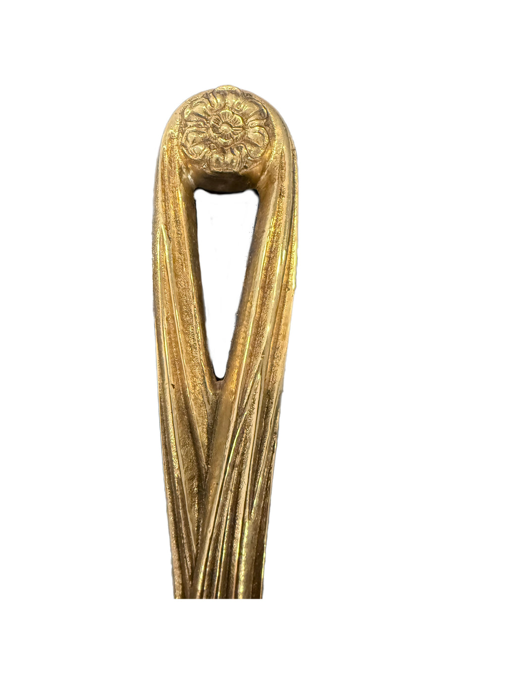 Mid 20th Century Grand Pair of Hollywood Regency Brass Tassel Wall Sconces