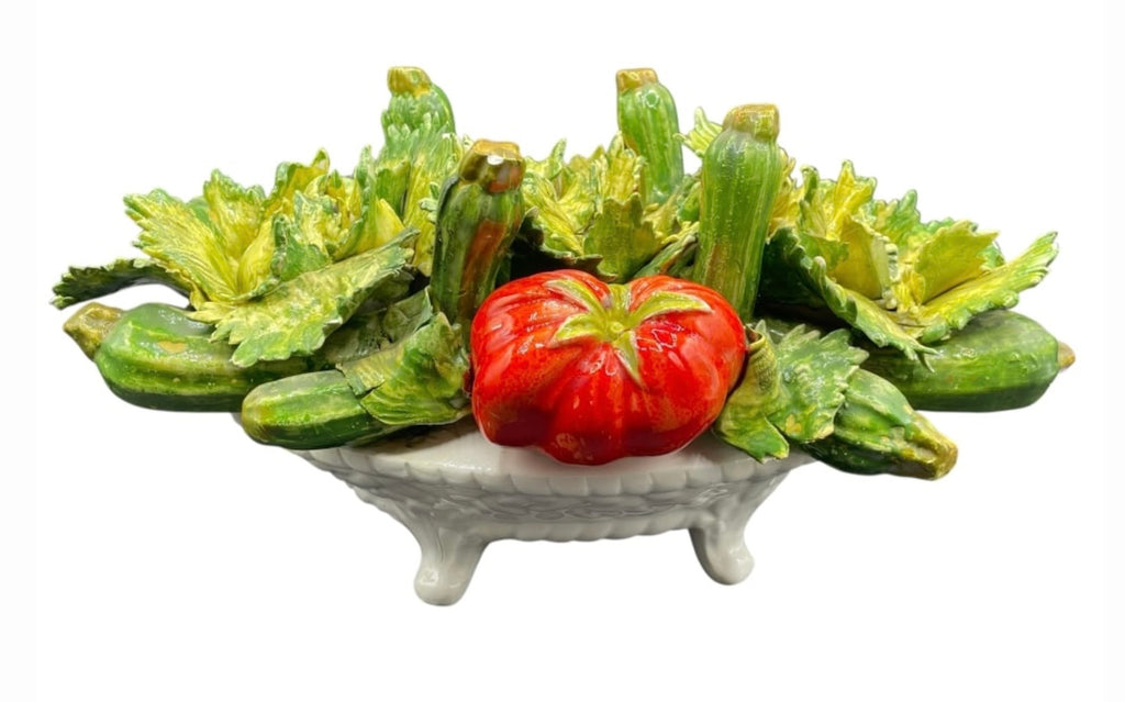 Vintage Italian Majolica Vegetable Centerpiece