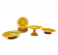 Antique 19th Century English Majolica Basketweave Dessert Service by Wittman & Roth, London (13 pcs)