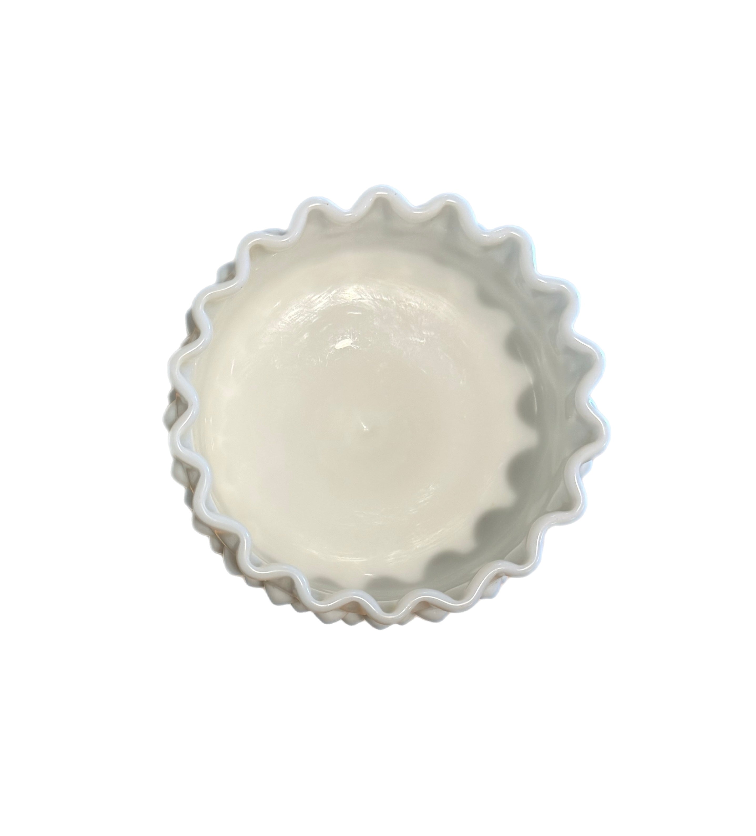Vintage Fenton Hobnail Milk Glass Compote