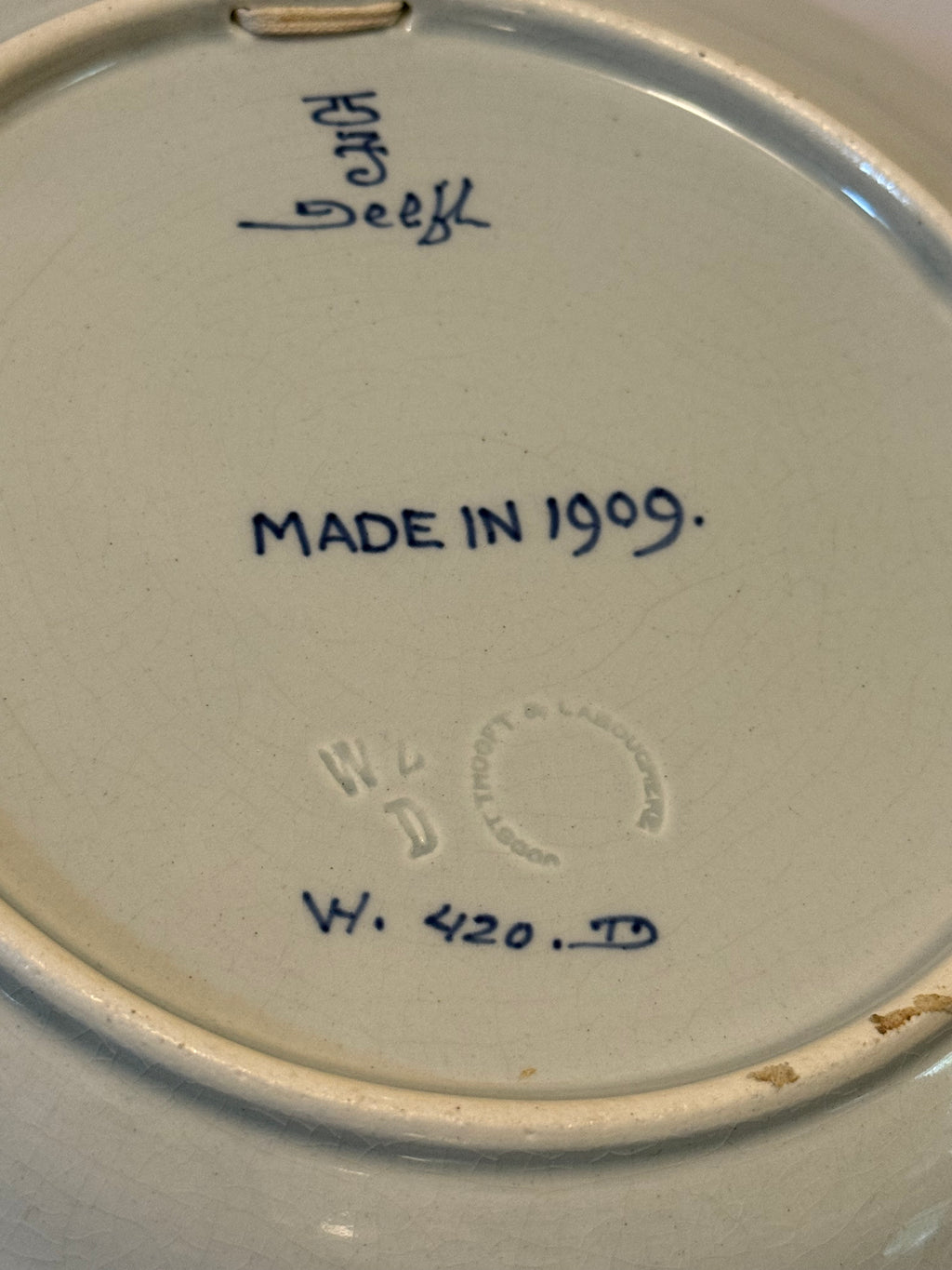 1909 Royal Delft Hand-Painted “Halve Maen” Commemorative Charger – De Porceleyne Fles