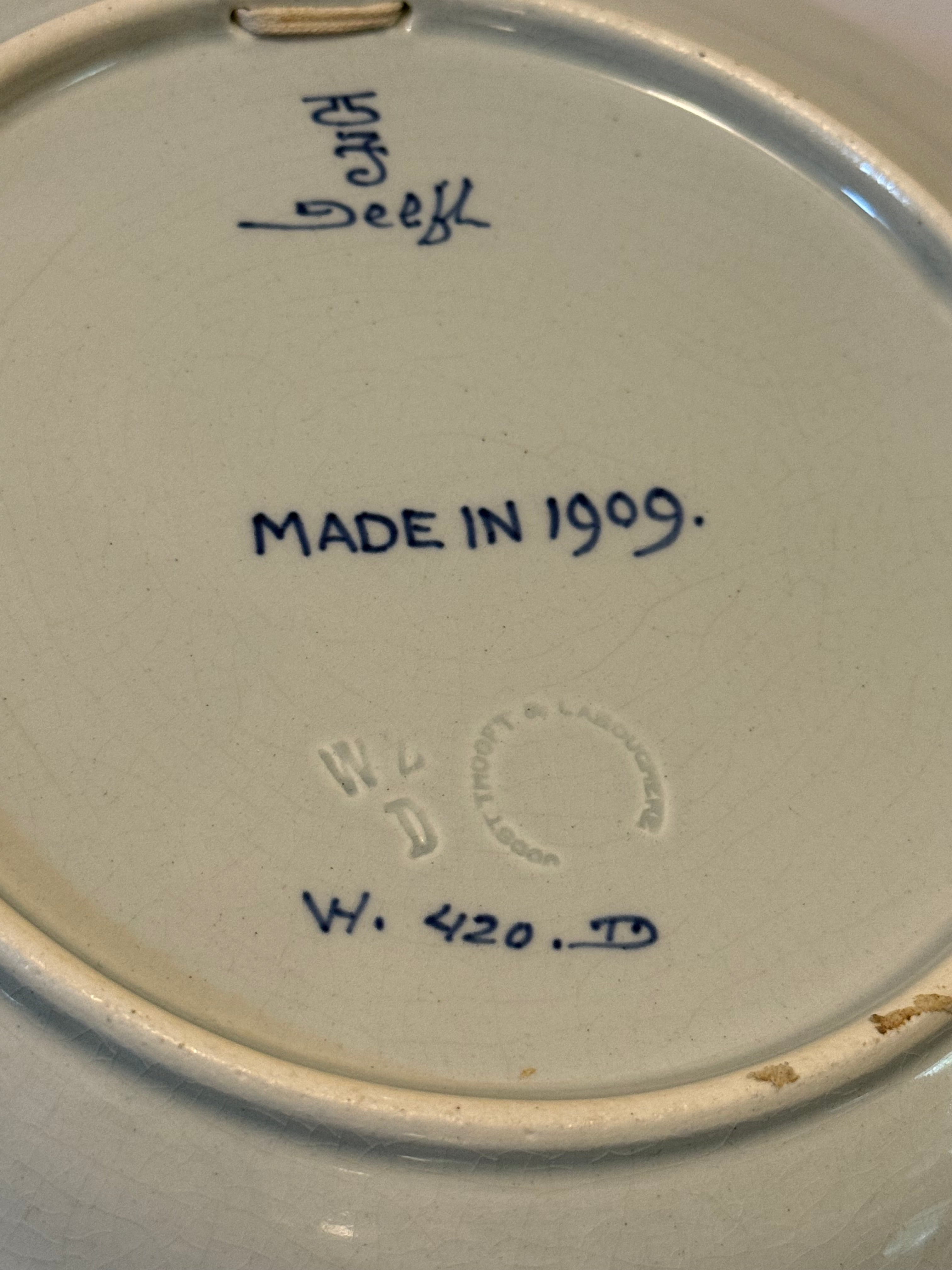 1909 Royal Delft Hand-Painted “Halve Maen” Commemorative Charger – De Porceleyne Fles