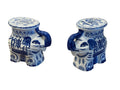 Chinese Export Blue and White Elephant Garden Stool / Plant Stand