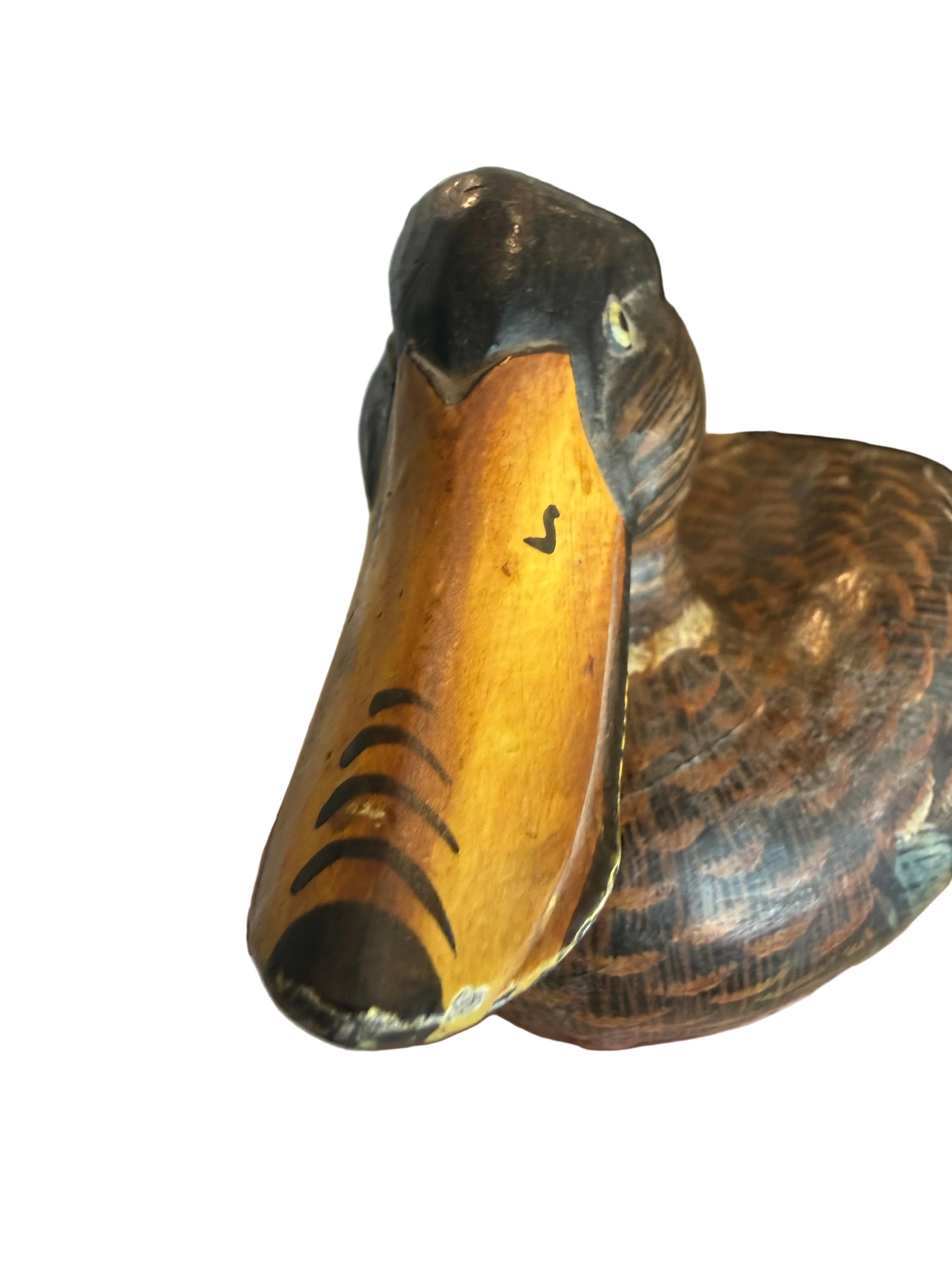 Vintage Hand-Painted Mallard Decoy