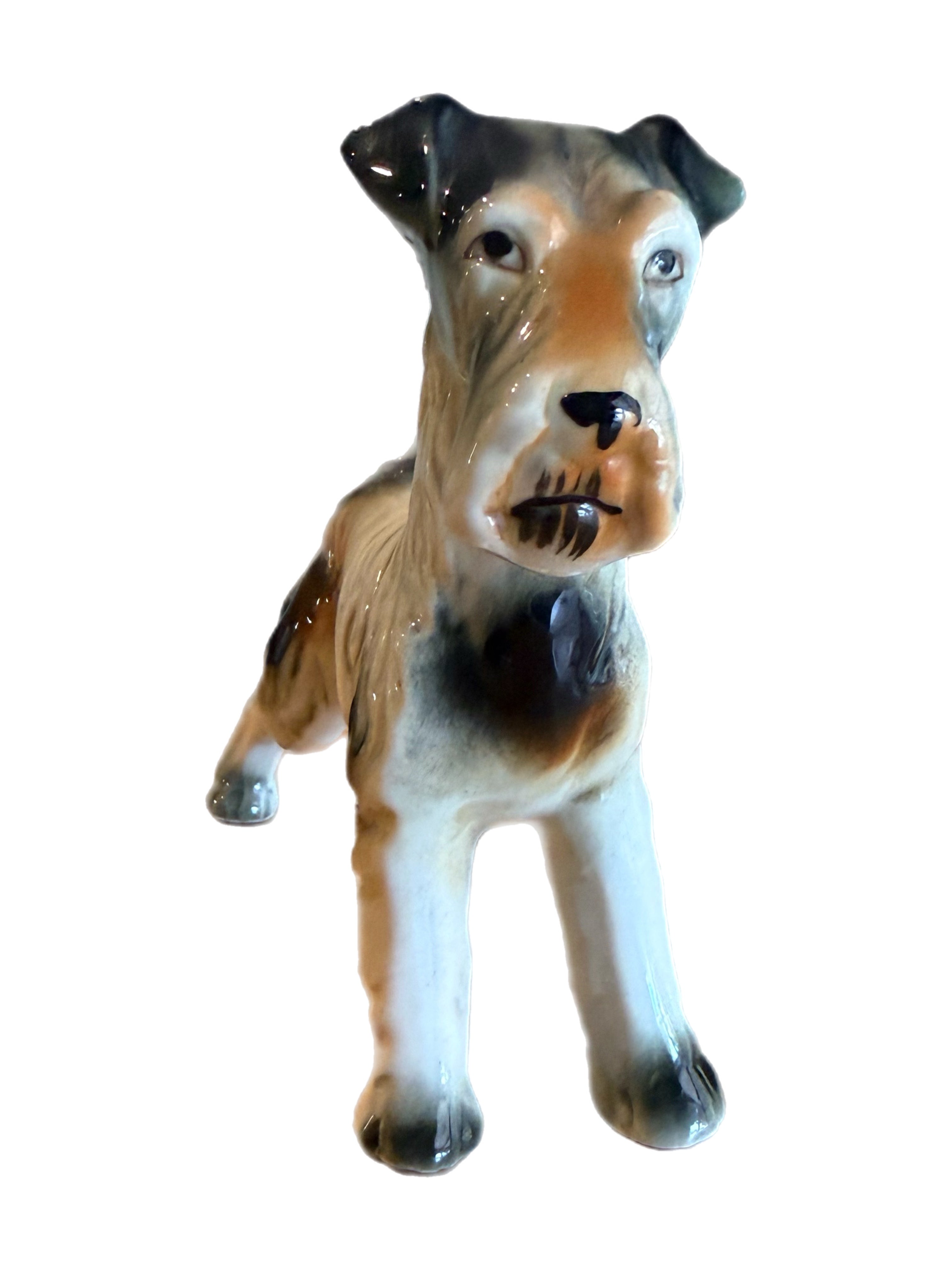 Mid Century Ceramic Airedale Terrier Figurine