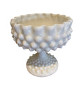 Vintage Fenton Hobnail Milk Glass Compote