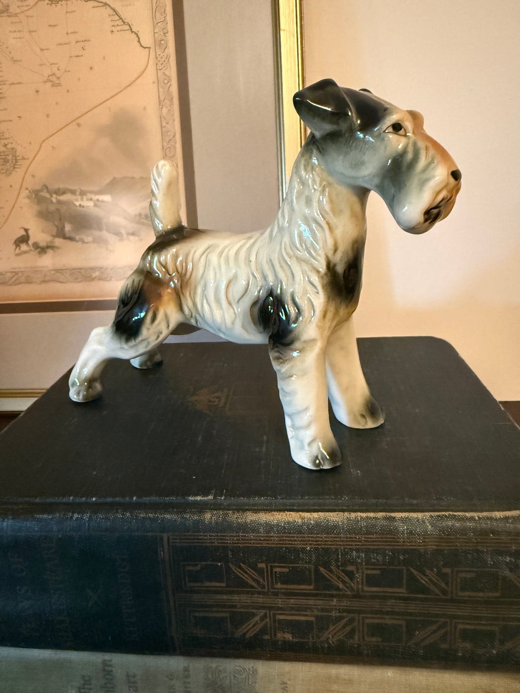 Mid Century Ceramic Airedale Terrier Figurine