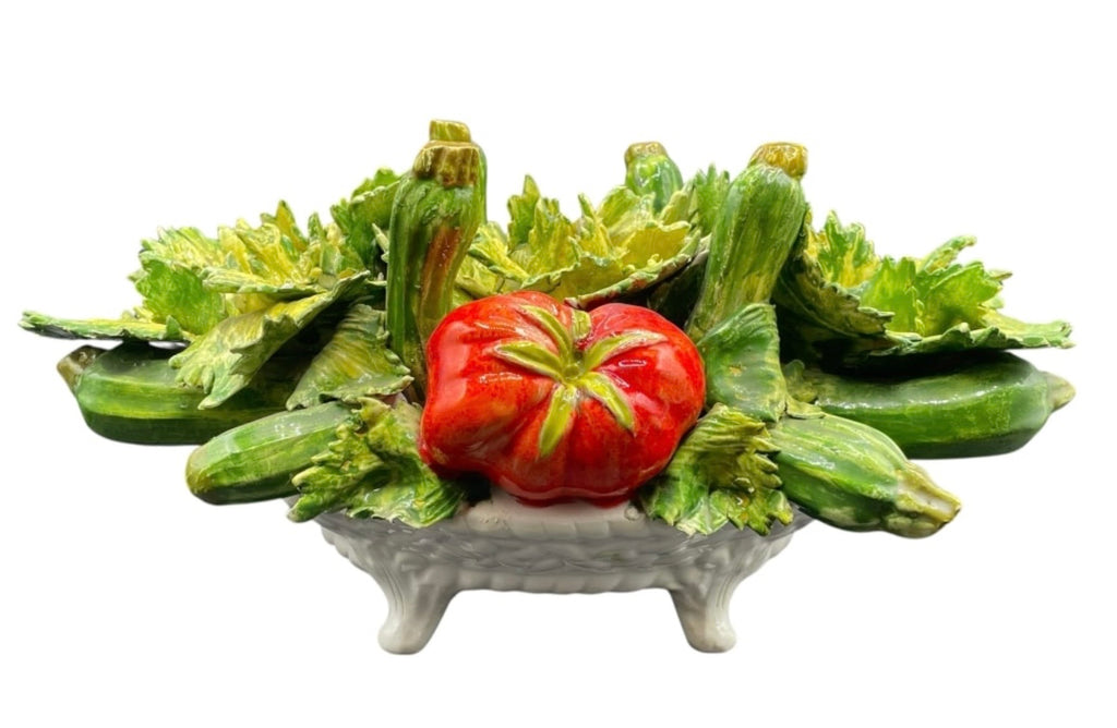 Vintage Italian Majolica Vegetable Centerpiece