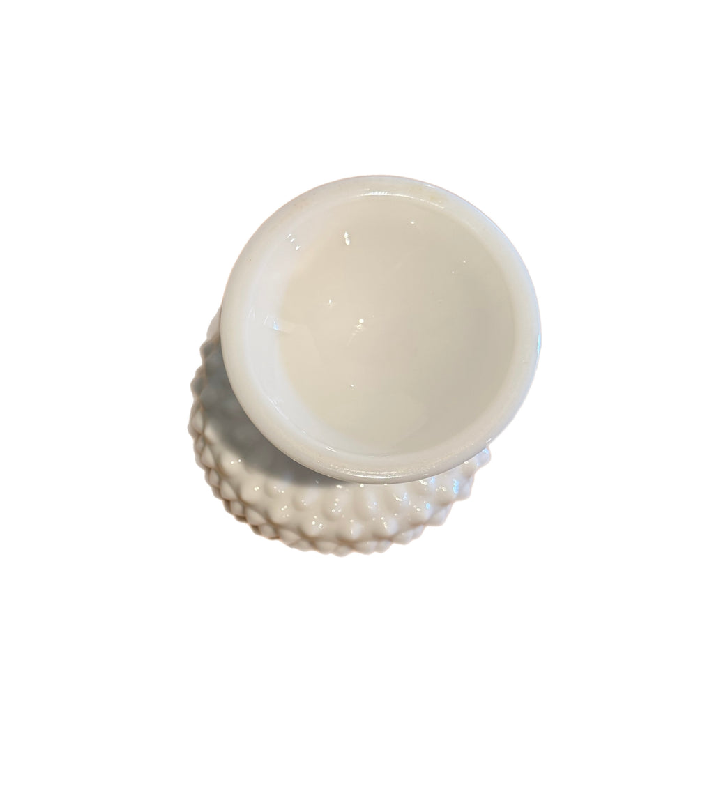 Vintage Fenton Hobnail Milk Glass Compote