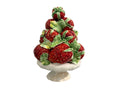 Vintage Hand-Painted Italian Majolica Berry Topiary 7”