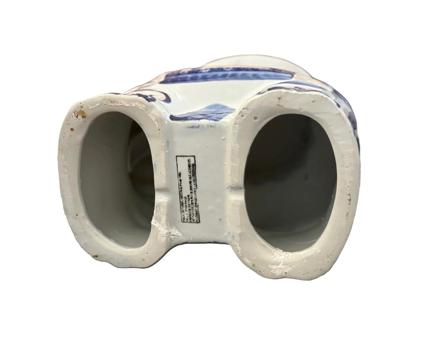 Chinese Export Blue and White Elephant Garden Stool / Plant Stand