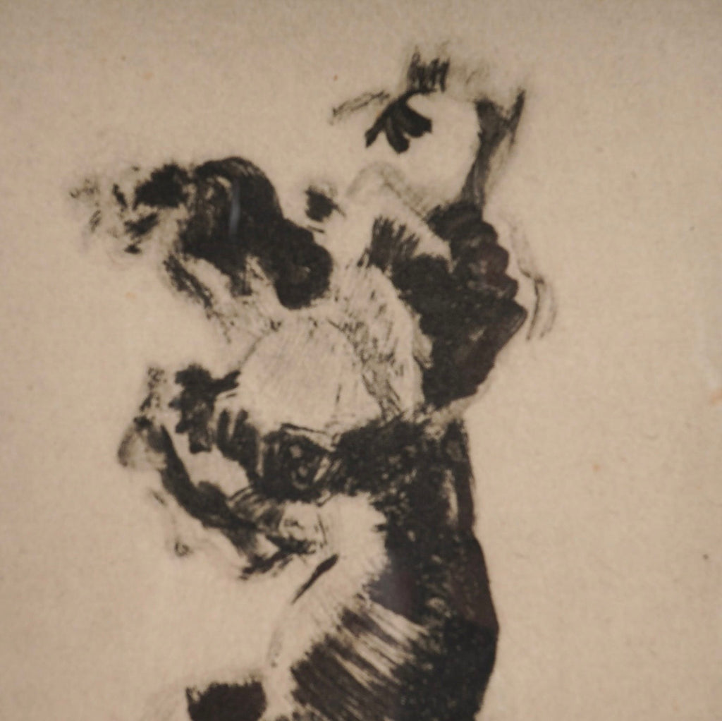 Framed Vintage Intaglio Print of Flamenco Dancer, After Roc Riera Rojas (Spanish, 1913-1992)