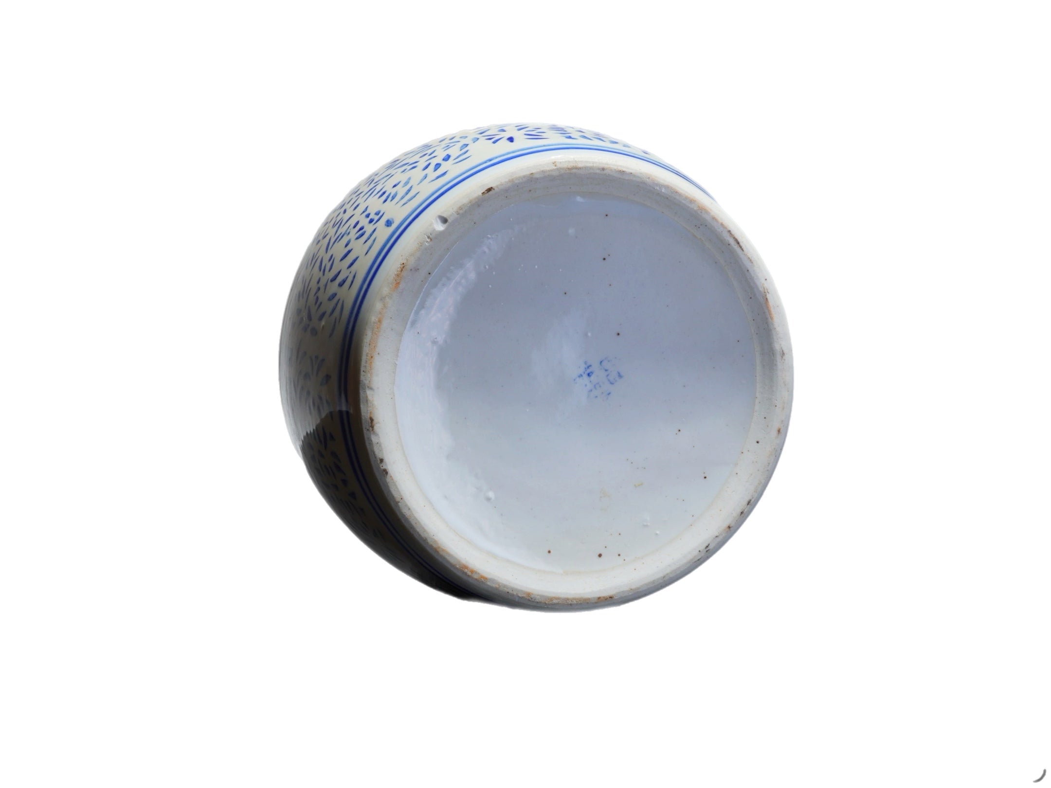 Chinese Export Porcelain Double Happiness Lidded Ginger Jar 10”