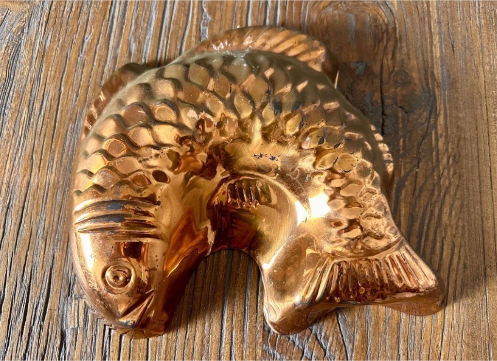 Vintage Copper Fish Mold