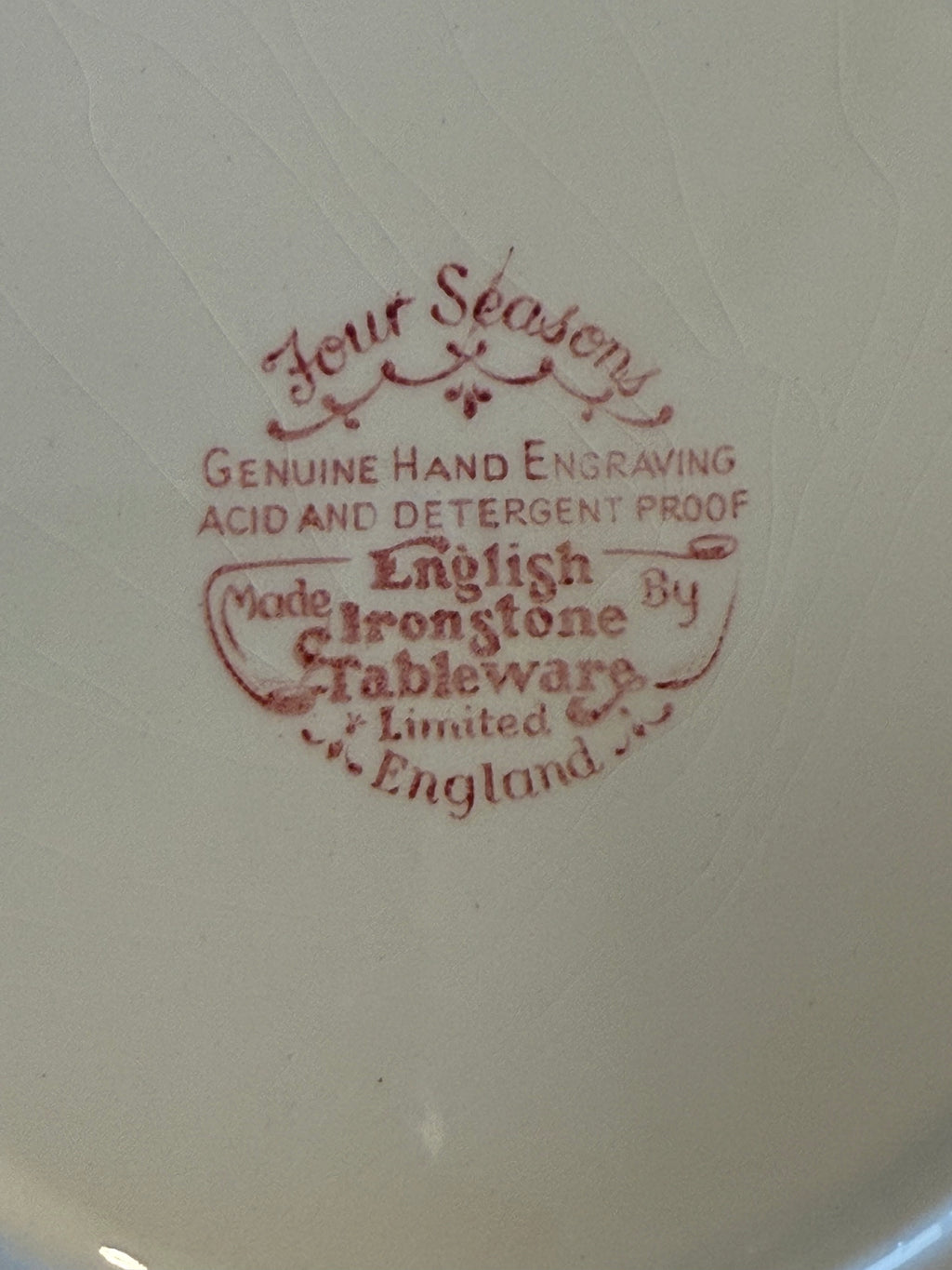 1970s Johnson Bros. “Four Seasons – Summer (On the Home Farm)” Red Transferware Plate