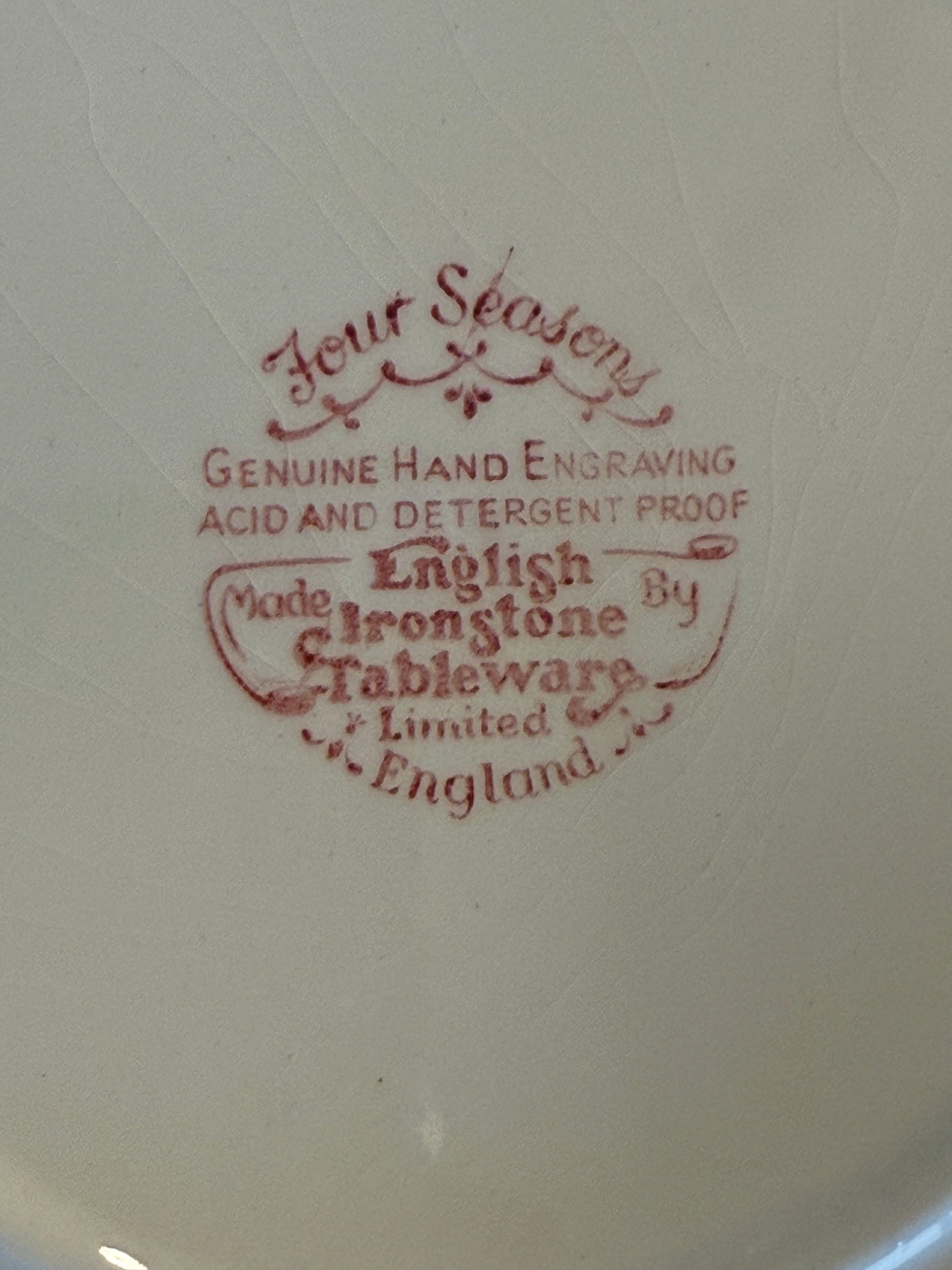 1970s Johnson Bros. “Four Seasons – Summer (On the Home Farm)” Red Transferware Plate
