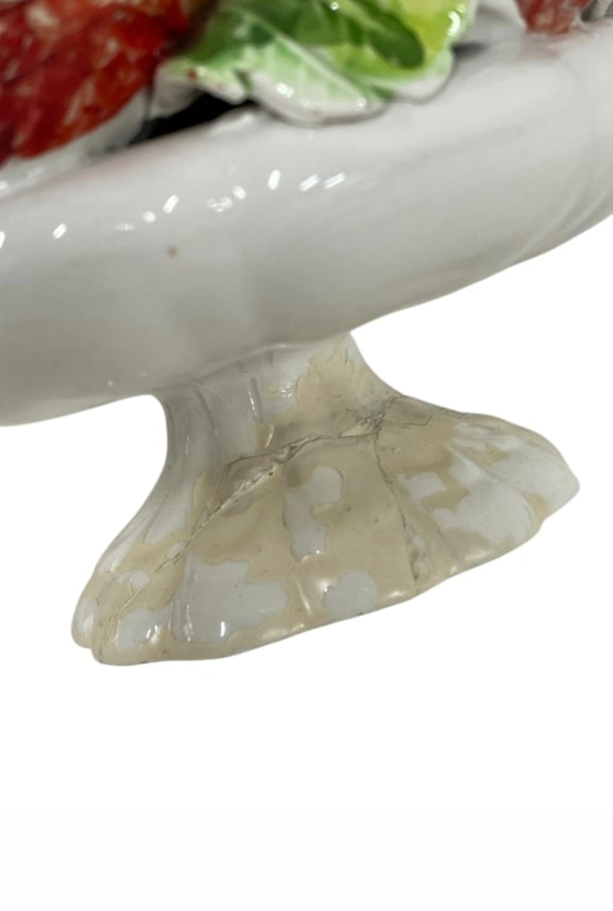 Vintage Hand-Painted Italian Majolica Berry Topiary 7”