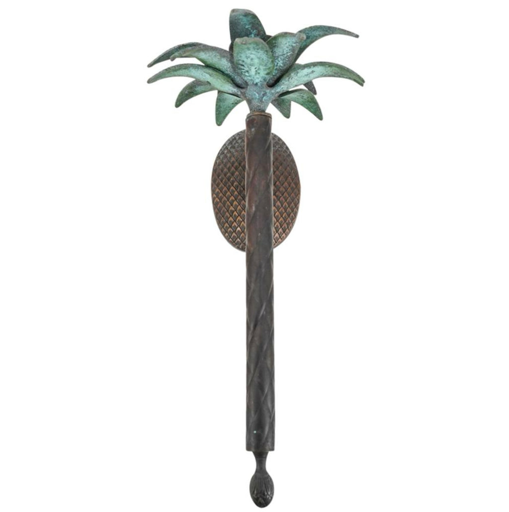 Vintage Brass and Iron Palm Tree Sconces