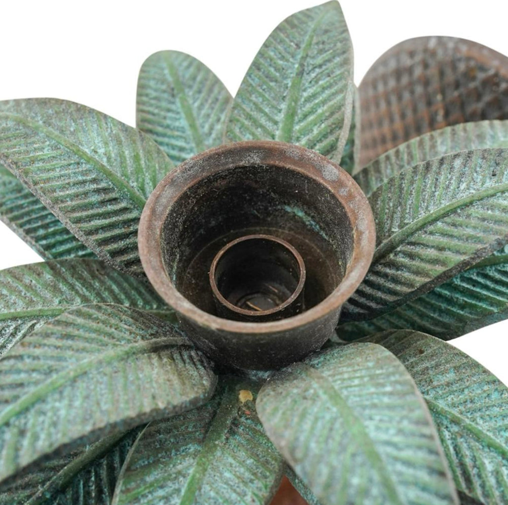 Vintage Brass and Iron Palm Tree Sconces
