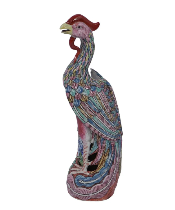 Chinese Export Famille Rose Porcelain Phoenix